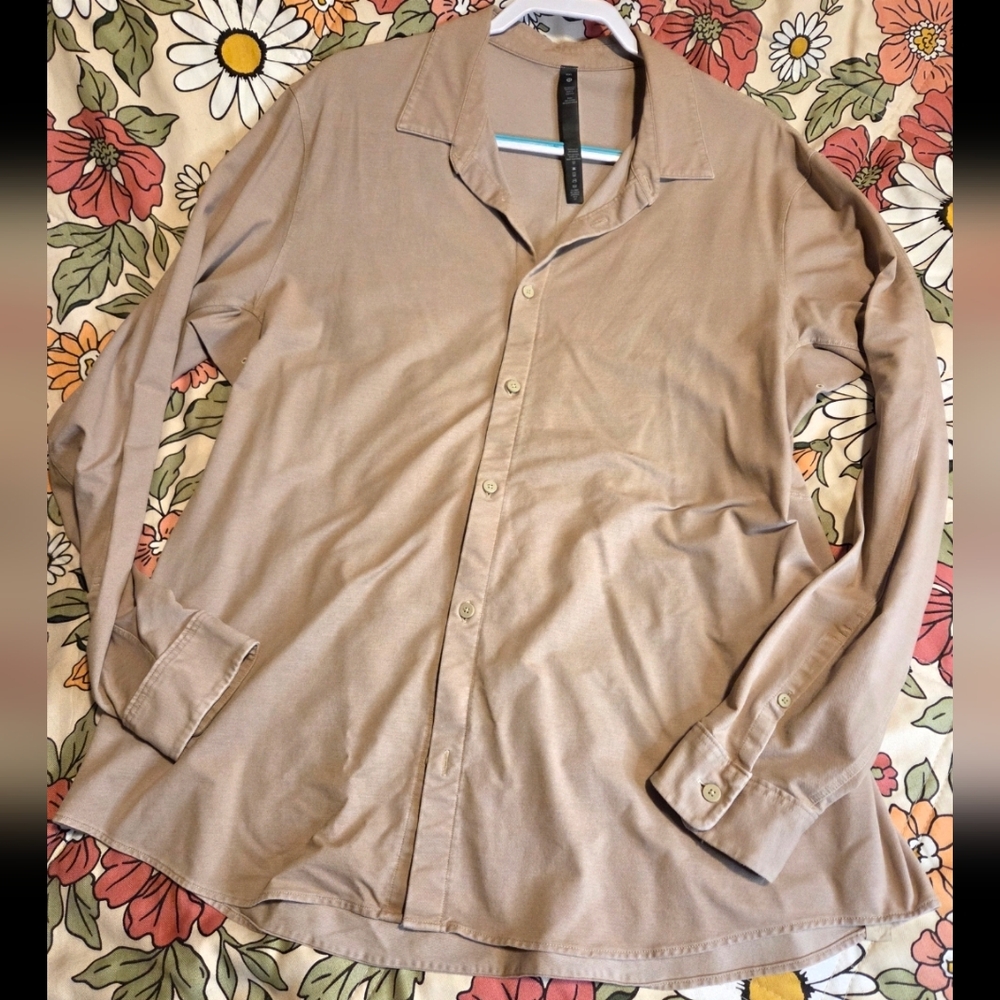 Tan Button-Up Shirt